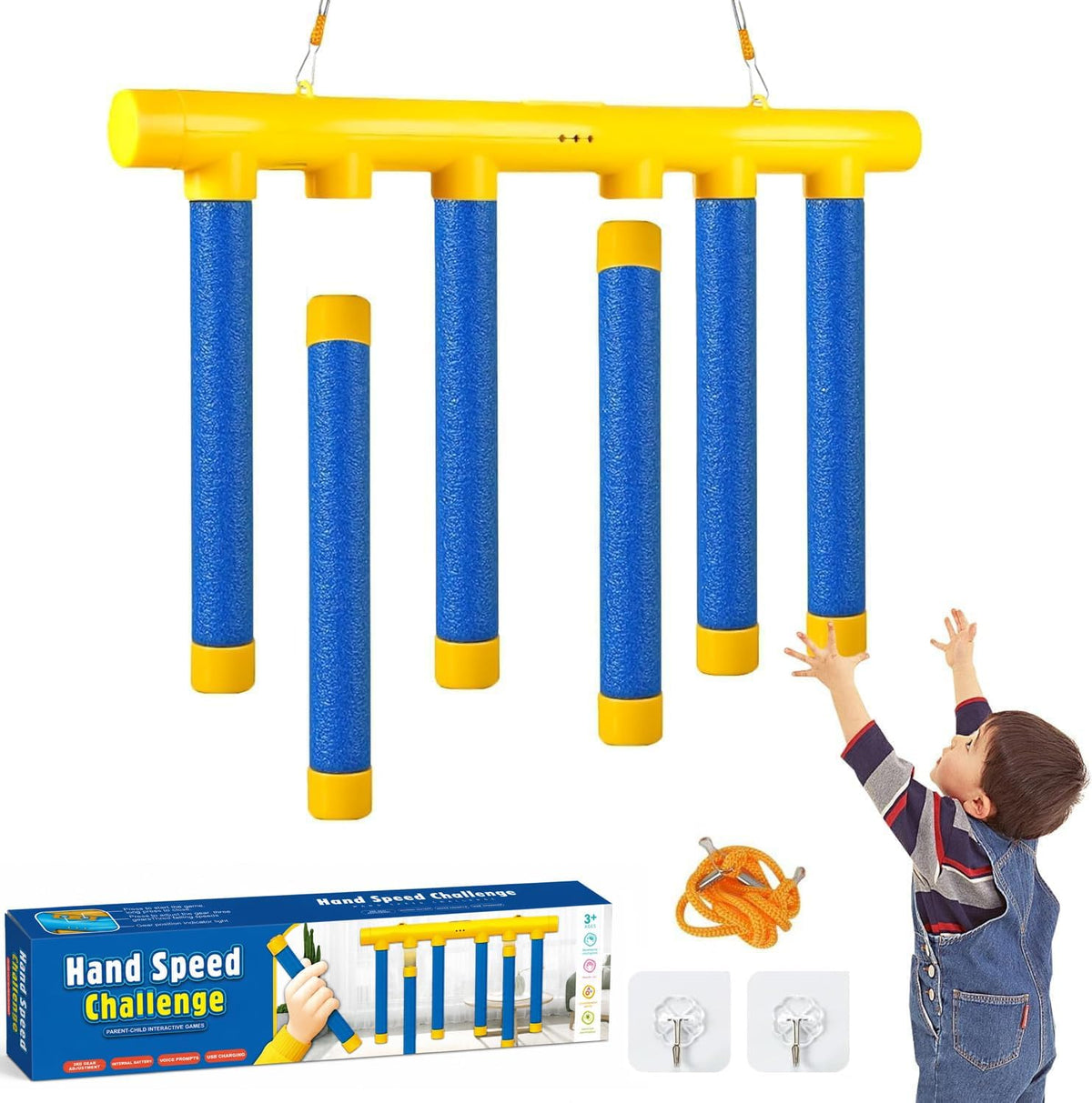 Reflex Drop Sticks Juego - 3 velocidades, juguete de reacción, niño...