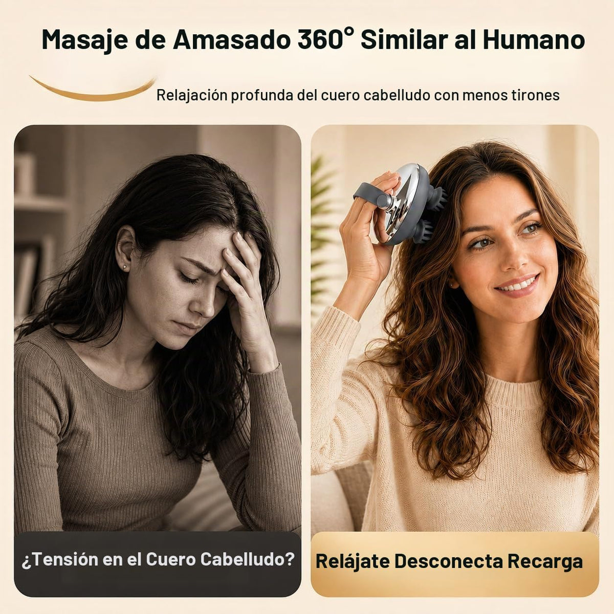 Melonsun Masajeador eléctrico para cuero cabelludo, 2 juegos de gar...