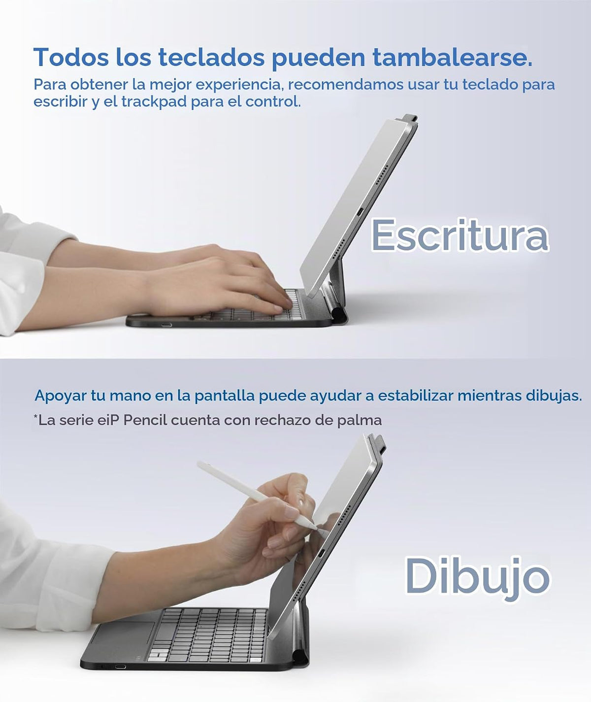 EIP Teclado Hyperkeys para iPad Pro de 11 pulgadas M5\/M4 | Teclas...