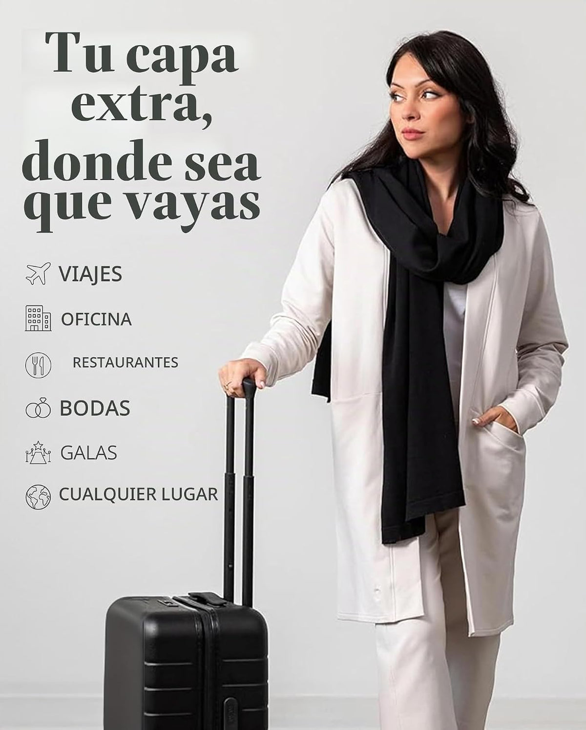 zestt Dreamsoft - Bufanda de viaje, abrigo y chal para mujer, algod...