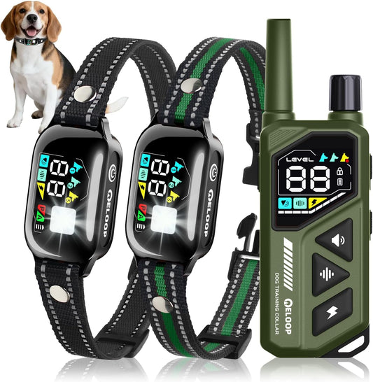 ELoop Collar de entrenamiento para perros de 3300 pies con control...