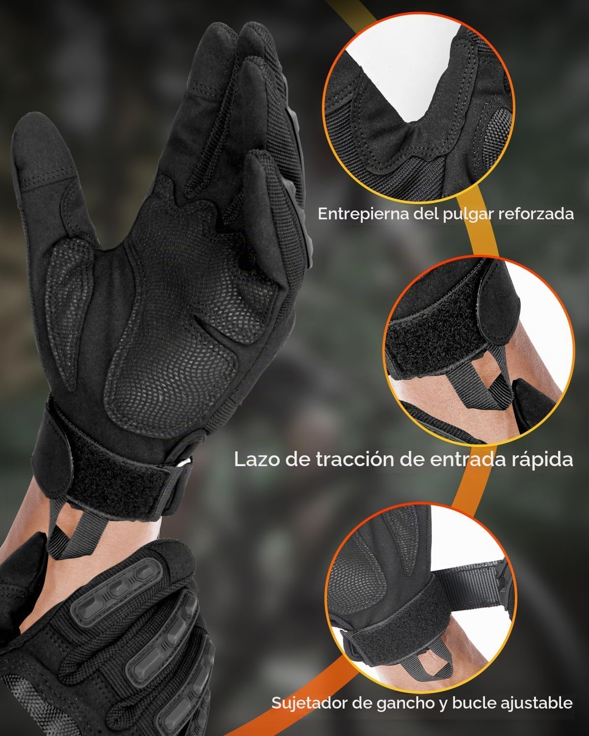KUMGIM Guantes tácticos para hombres y mujeres, guantes de motocicl...