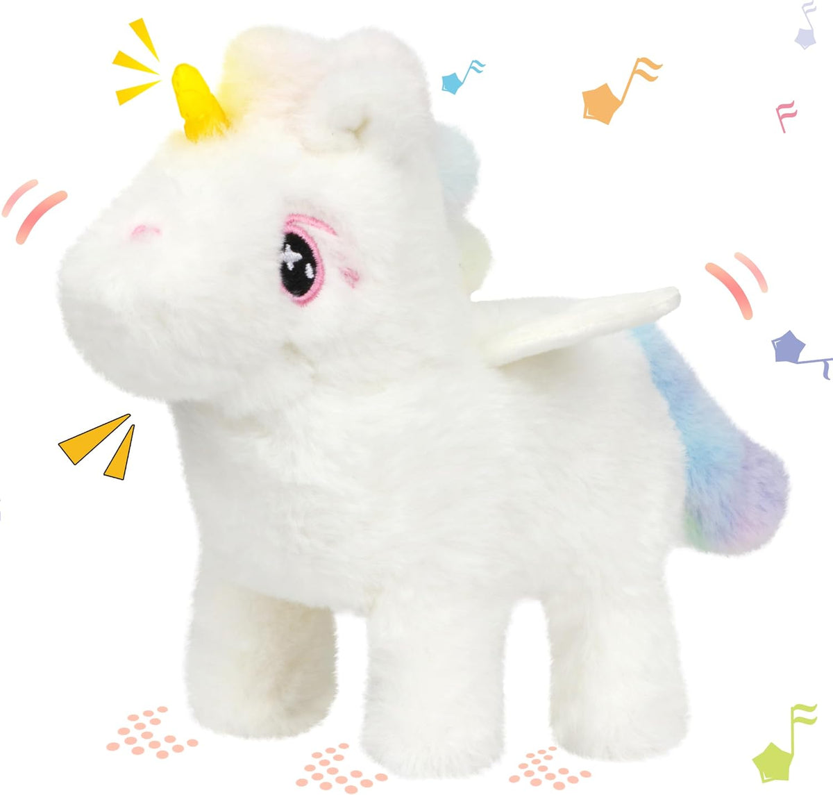 Hopearl Unicornio caminante con cuerno brillante, juguete electróni...