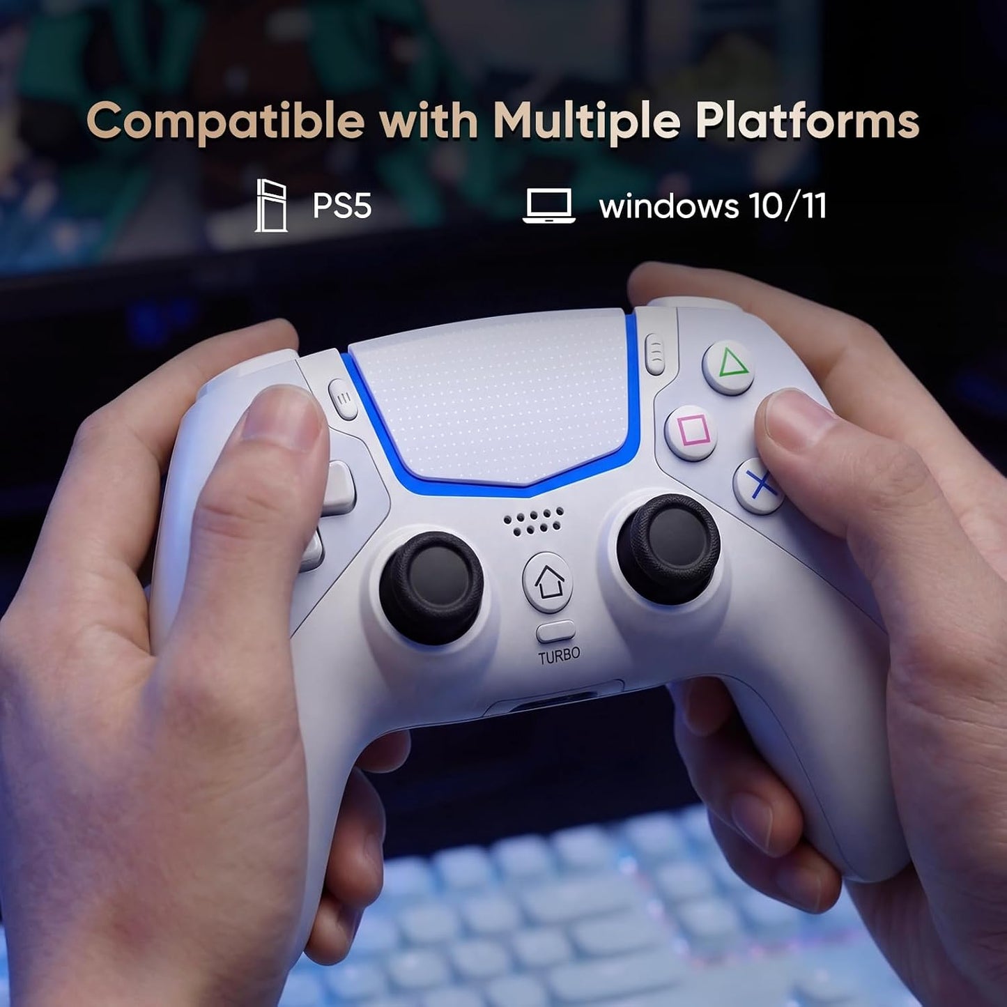 Controlador inalámbrico BETMI para PS5\/Pro\/Slim\/PC, Bluetooth, j...
