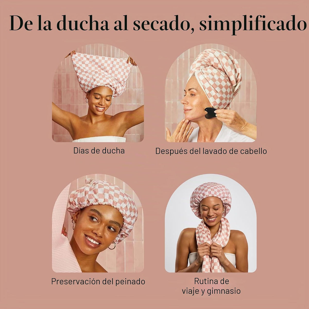 Kitsch Toalla de pelo de microfibra XL para mujer | Toallas de micr...
