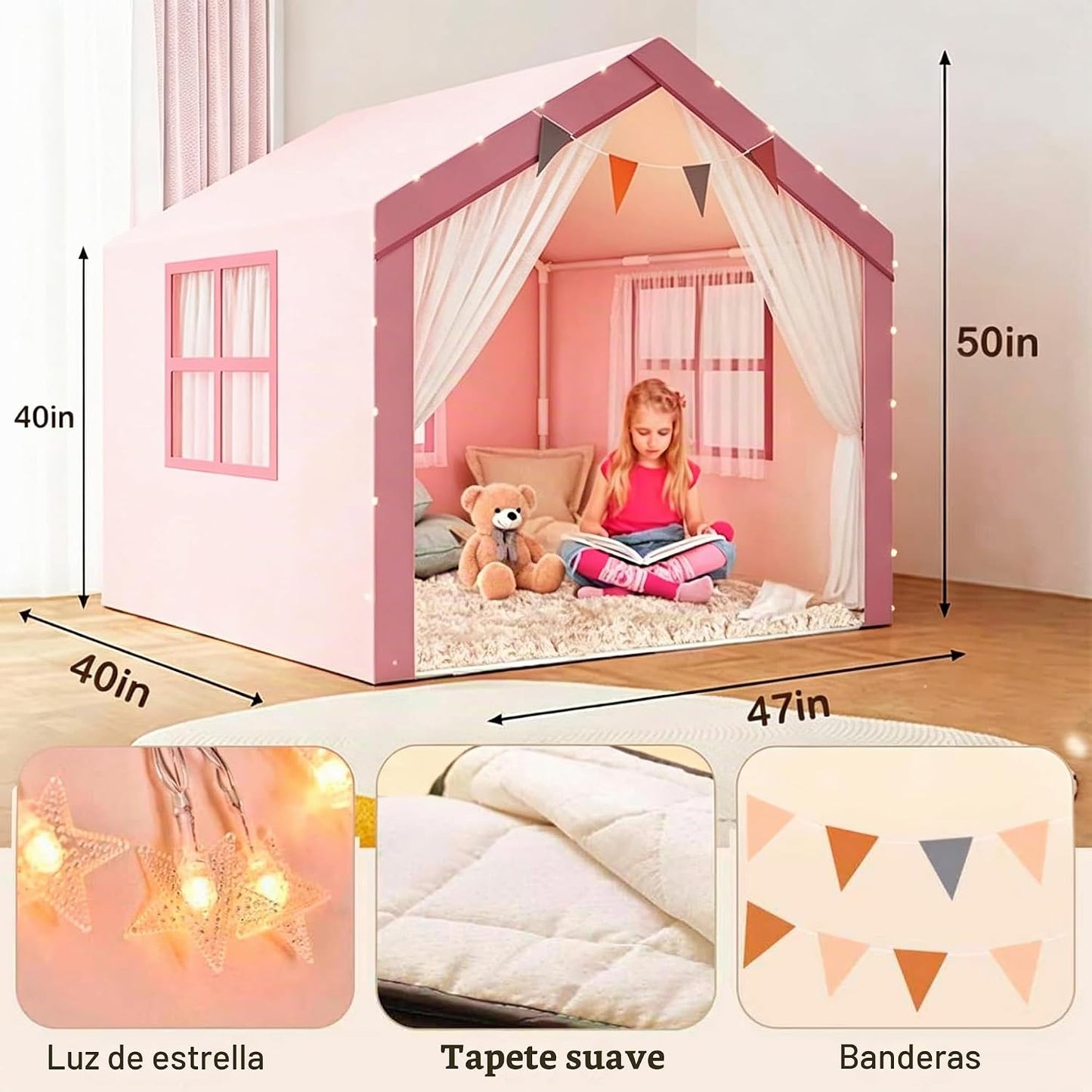 Tienda de campaña para niños, tienda de campaña grande para niños c...