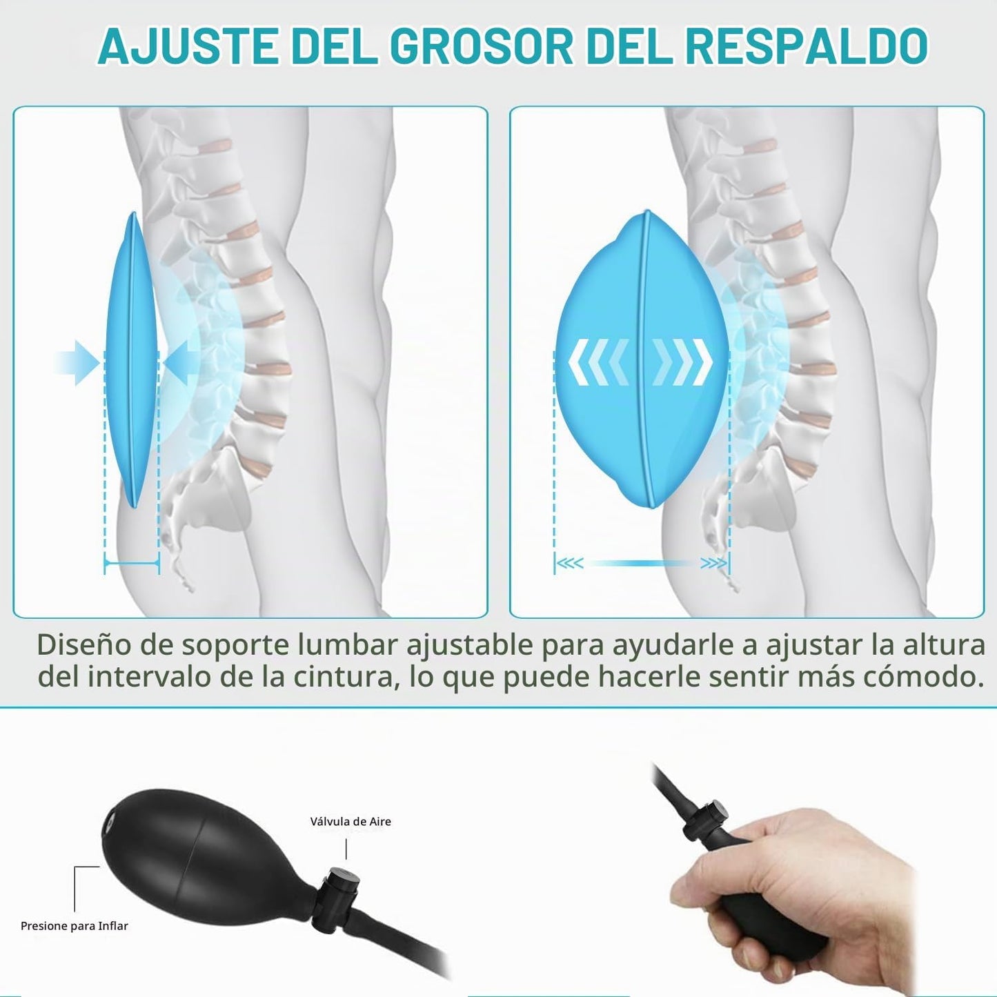AIVEISI Cojín de asiento de masaje con calor 9 estilo de masaje fun...