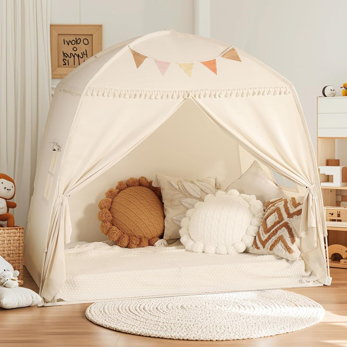 Sumbababy Carpa Tipi Grande para Niños: con Luces de Estrellas y Ba...