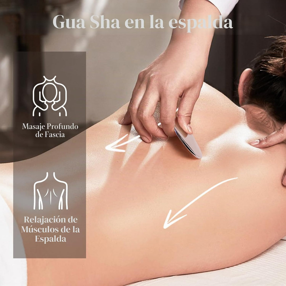 BAIMEI IcyMe - Herramienta Guasha de acero inoxidable para esculpir...