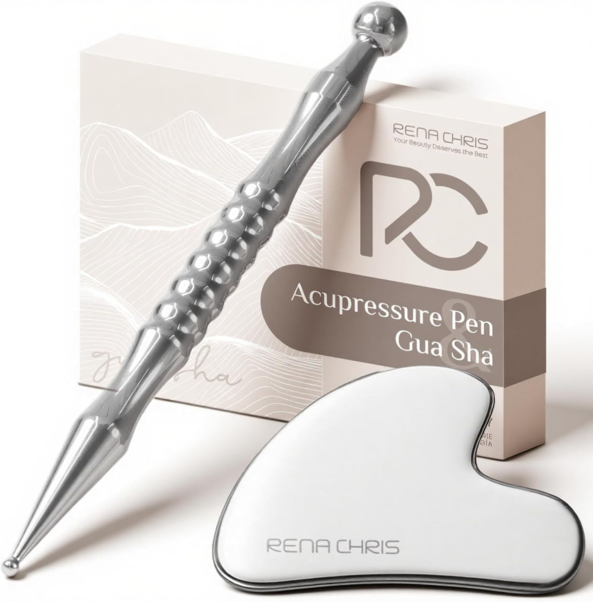 Rena Chris Pluma de acupuntura, herramientas manuales de reflexolog...