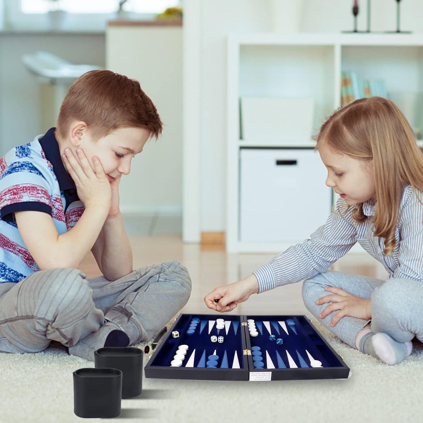 GSE Games &amp; Sports Expert - Juego de mesa de backgammon de piel...