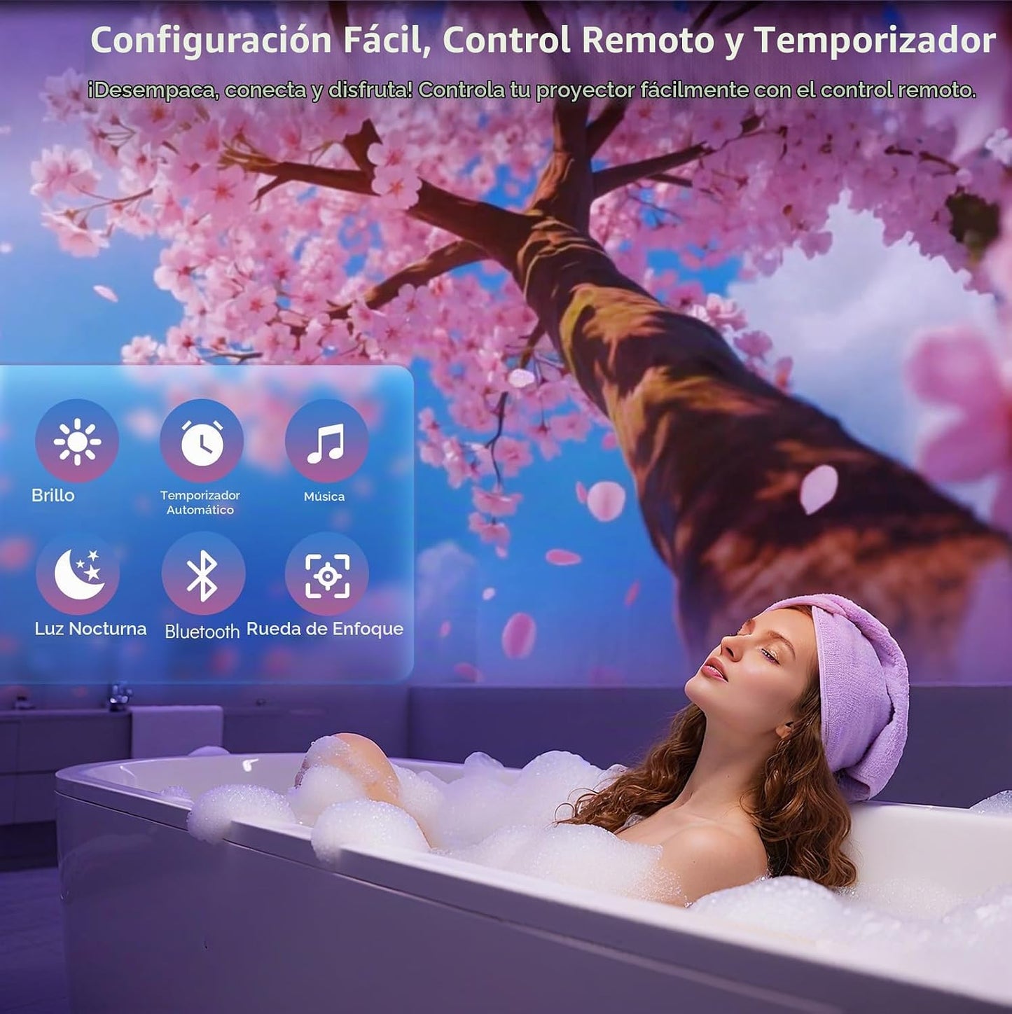 Rossetta Proyector 3D, proyector de galaxia 3D HD de 60 temas con a...