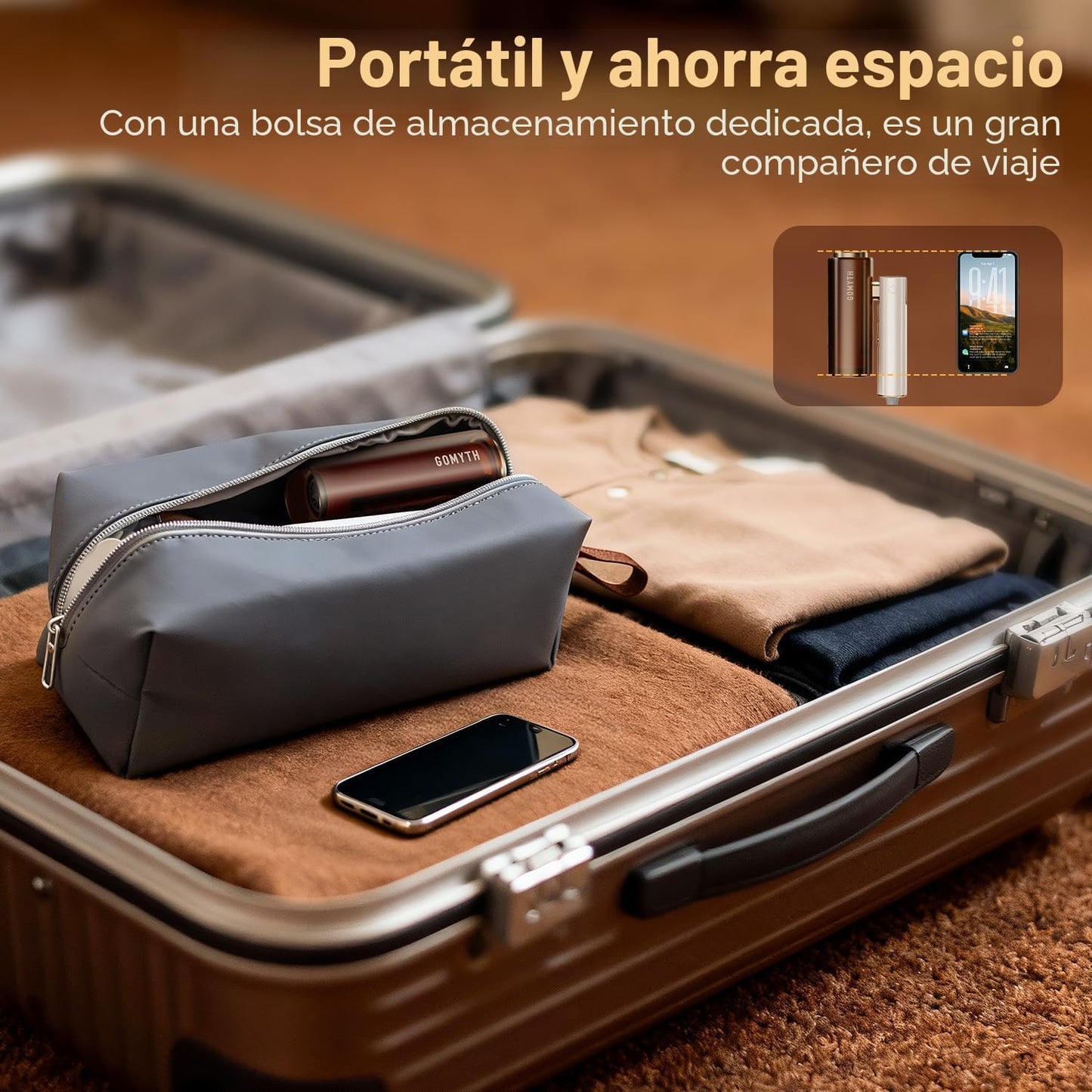 GOMYTH - Secador de pelo y estilizador de plasma plegable 5 en 1 |...