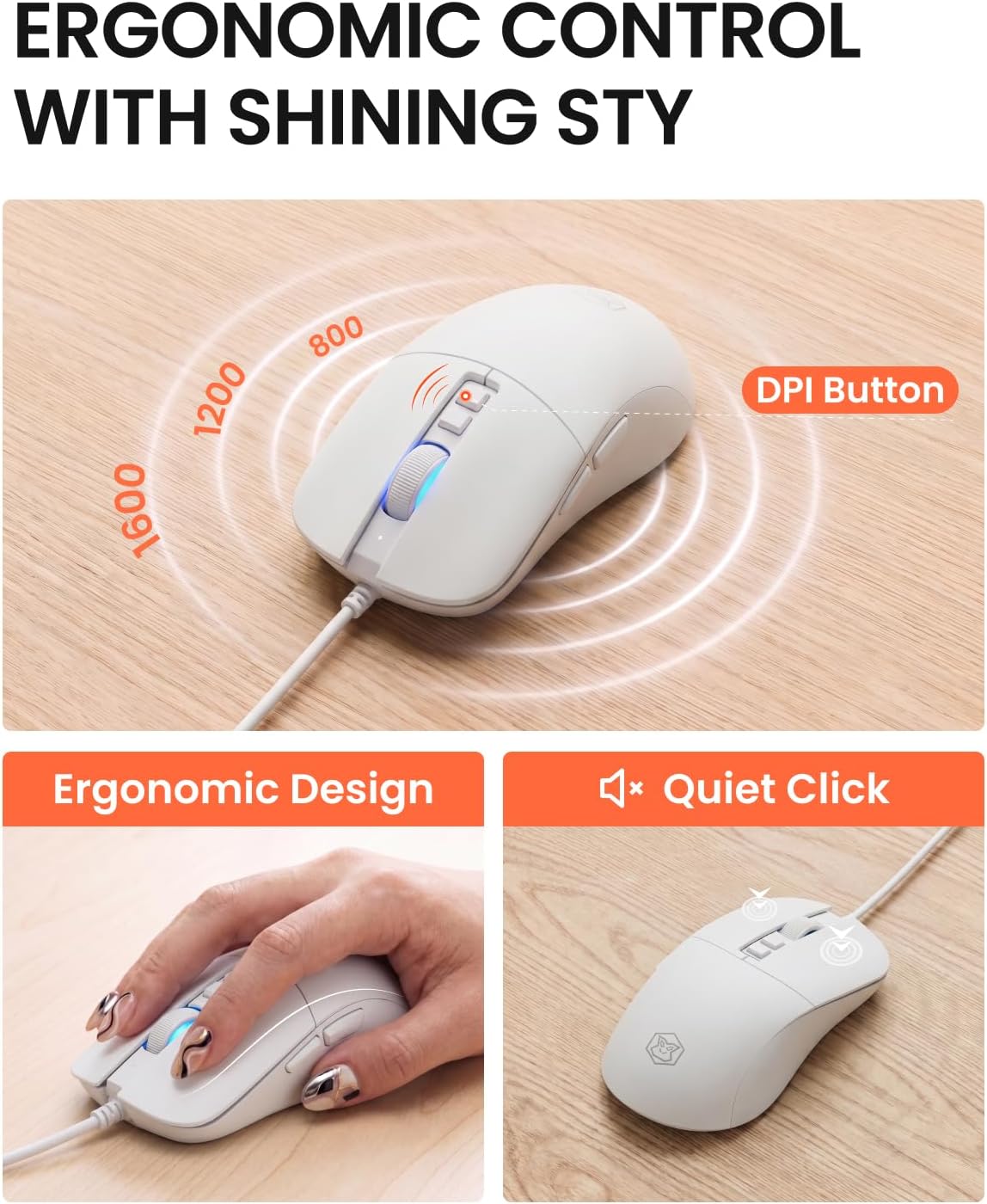 Combo de teclado y mouse con cable para máquina de escribir, interr...