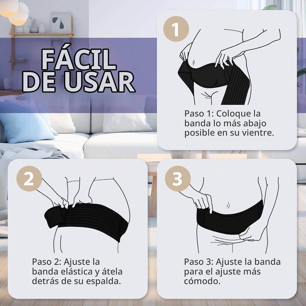 POXXU Banda para el vientre de maternidad, cinturón de apoyo para e...