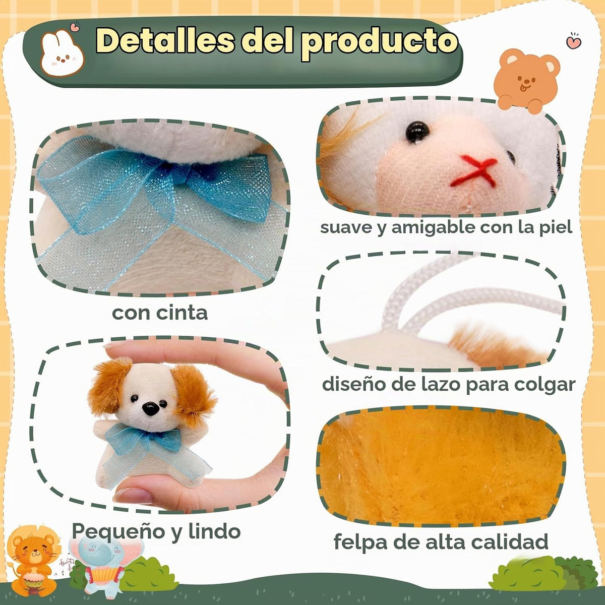 JoyRapt Paquete de 36 Animales de Peluche Pequeños Regalos a Granel...