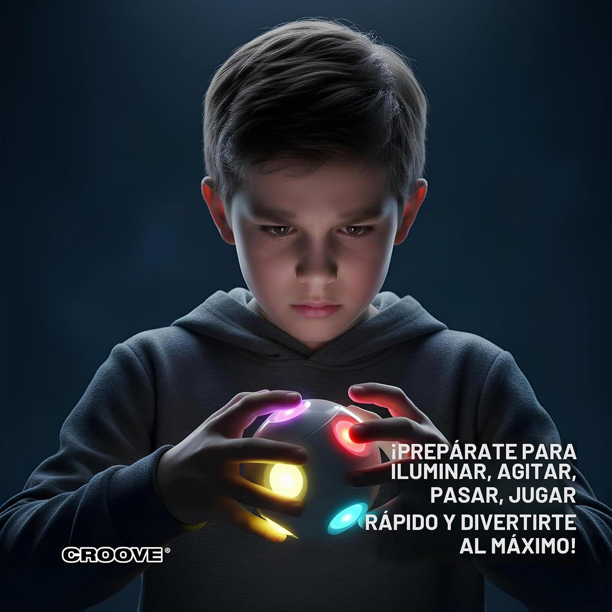 Croove Bola de acción de memoria y cerebro iluminada de mano, 6 jue...