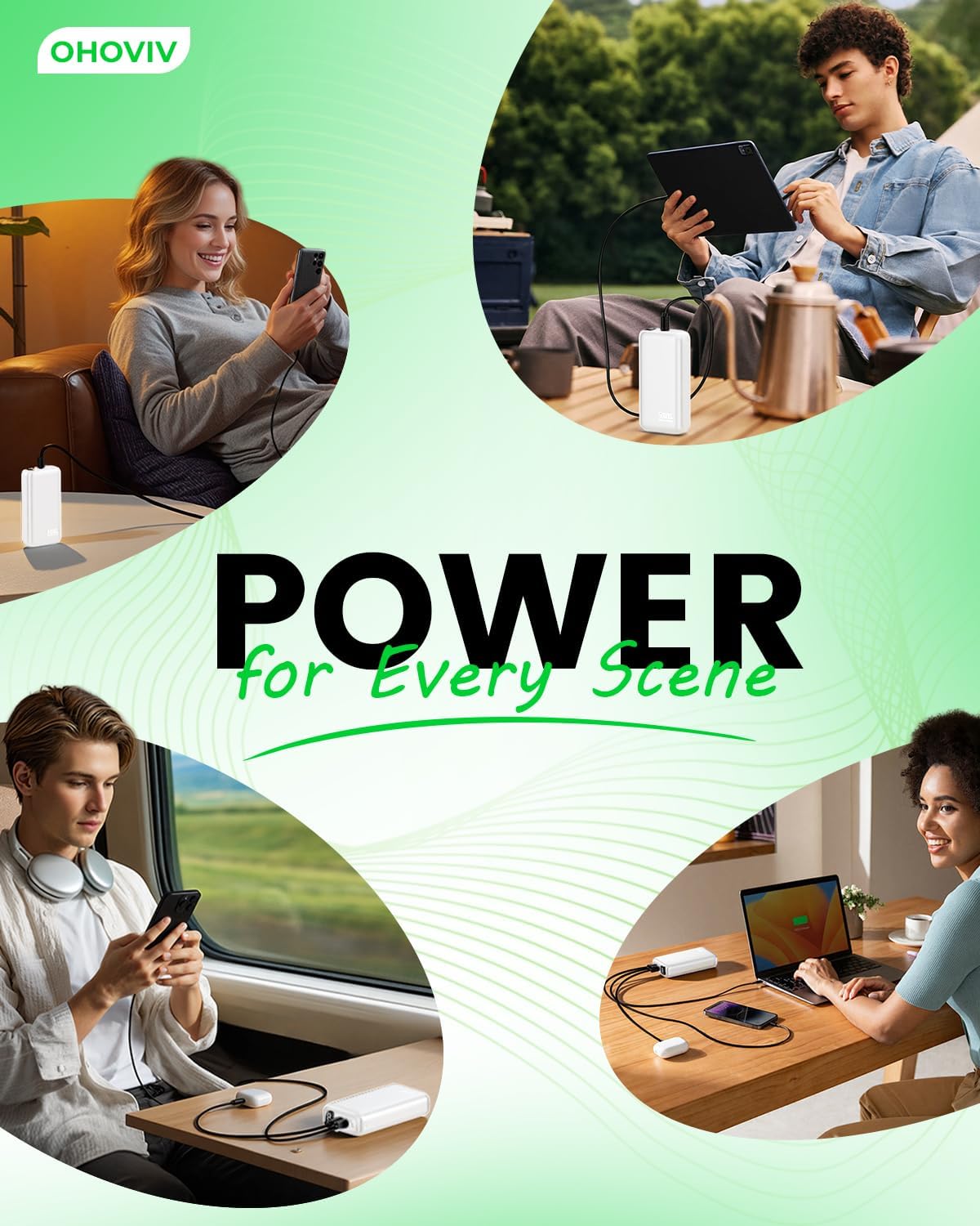 OHOVIV Cargador portátil de 50000 mAh, batería externa de carga ráp...