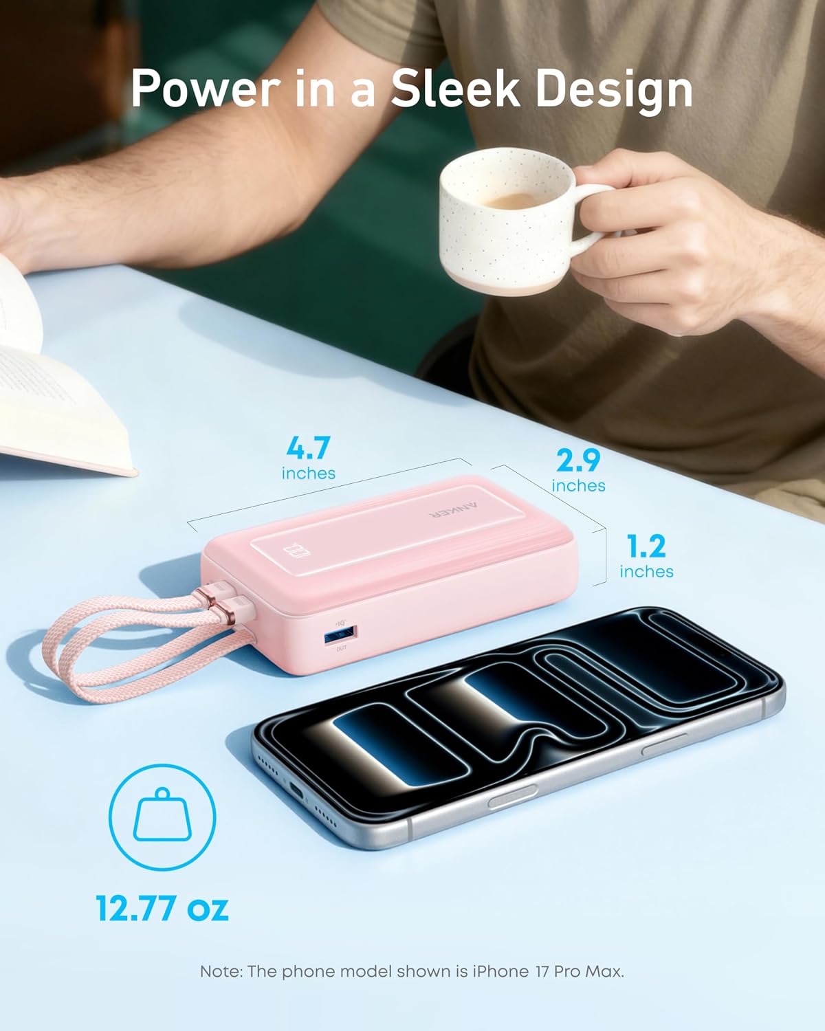 Anker Power Bank, Cargador portátil rápido de 20,000mAh 30W Max con...