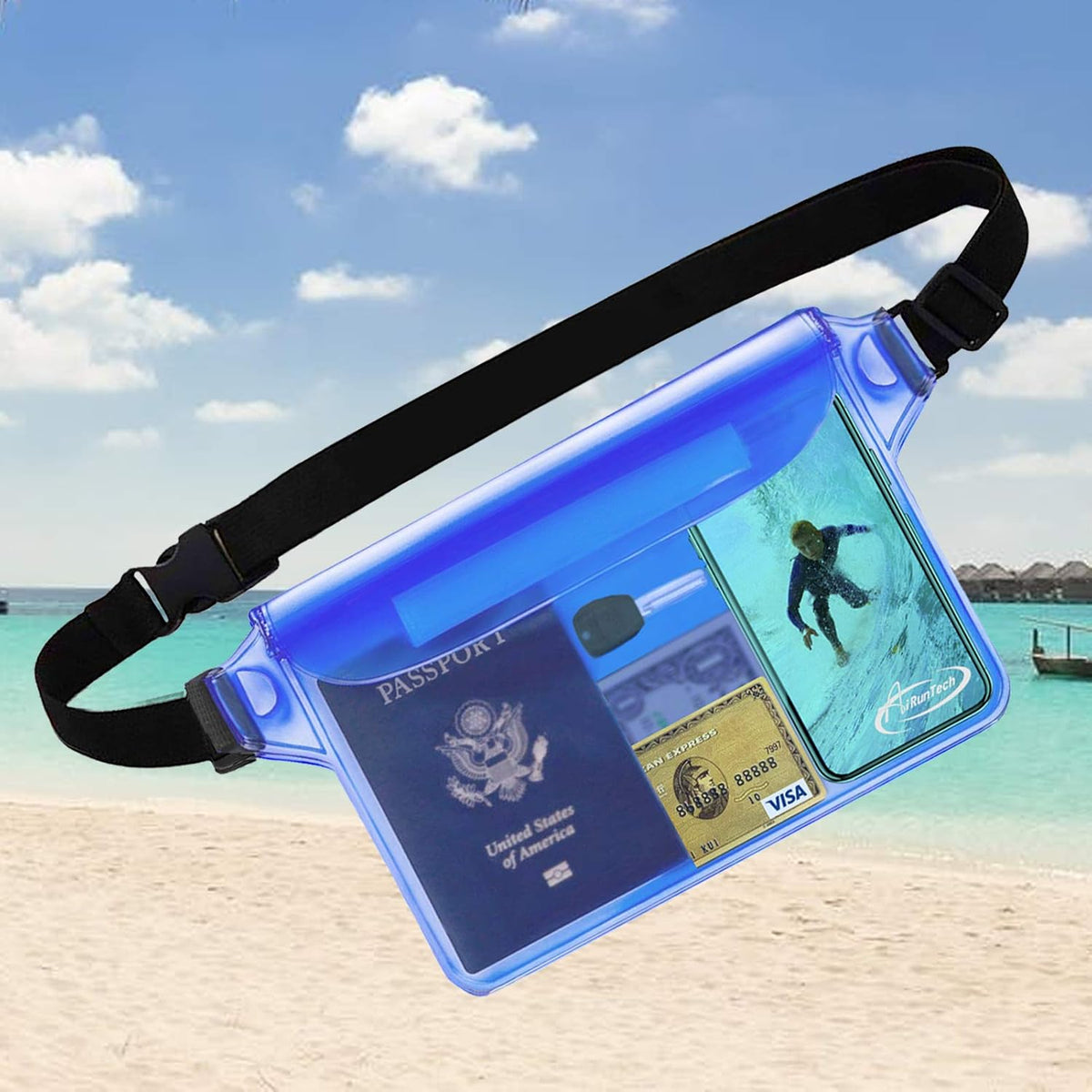 AiRunTech Bolsa impermeable con correa para la cintura (paquete de...