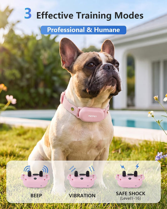 PATPET Collar de Entrenamiento para Perros con Control Remoto - Col...