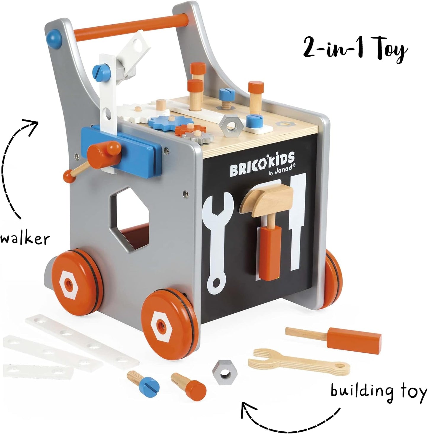 Janod Carro magnético para bricolaje, 26 accesorios, a partir de 18...