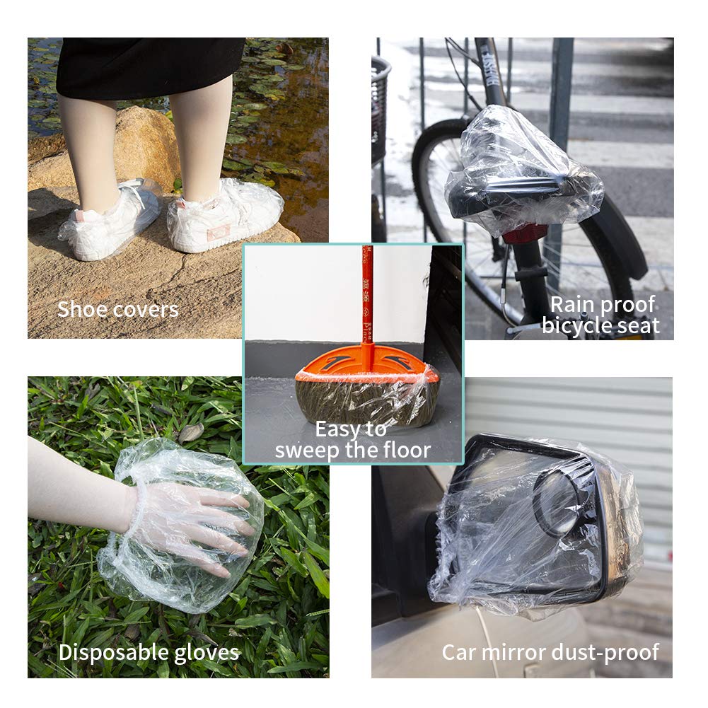 50 gorros de ducha más grandes, desechables, de plástico más grueso...