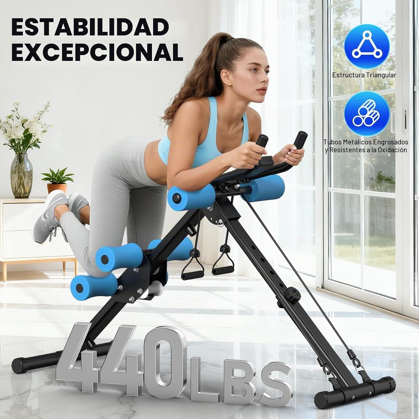 DERACY Máquina de entrenamiento abdominal ajustable para abdominale...
