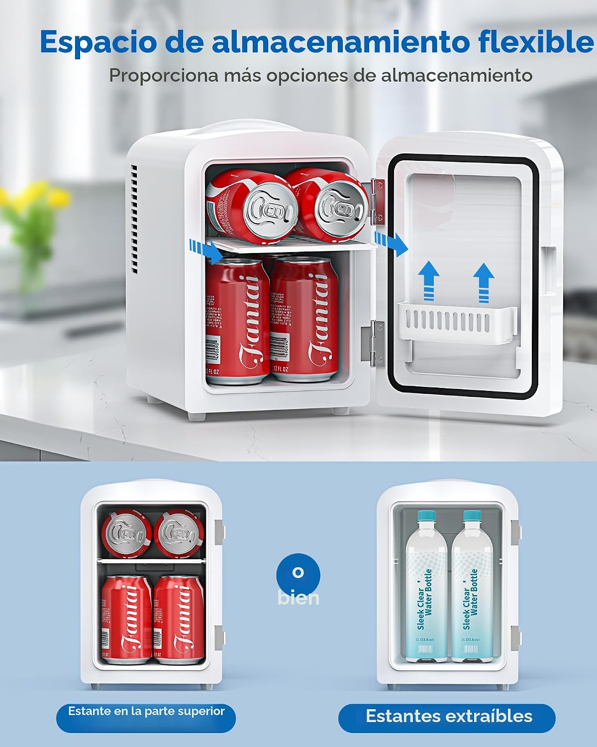 Electactic mini refrigerador de 4 L\/6 latas, refrigerador compacto...