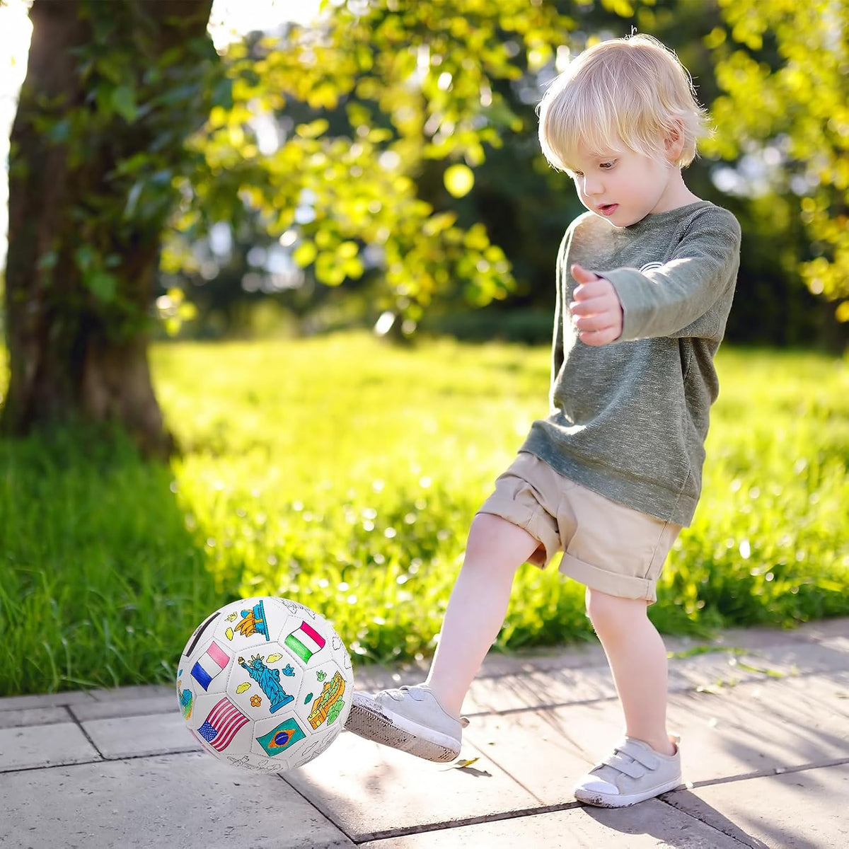 ZOOJOY Colorea tu propio balón de fútbol, kit de manualidades con...