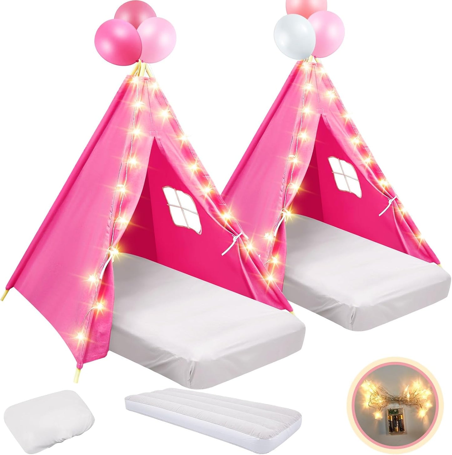 Lemosae - Paquete de 2 tiendas de campaña para niños, tipi, para fi...