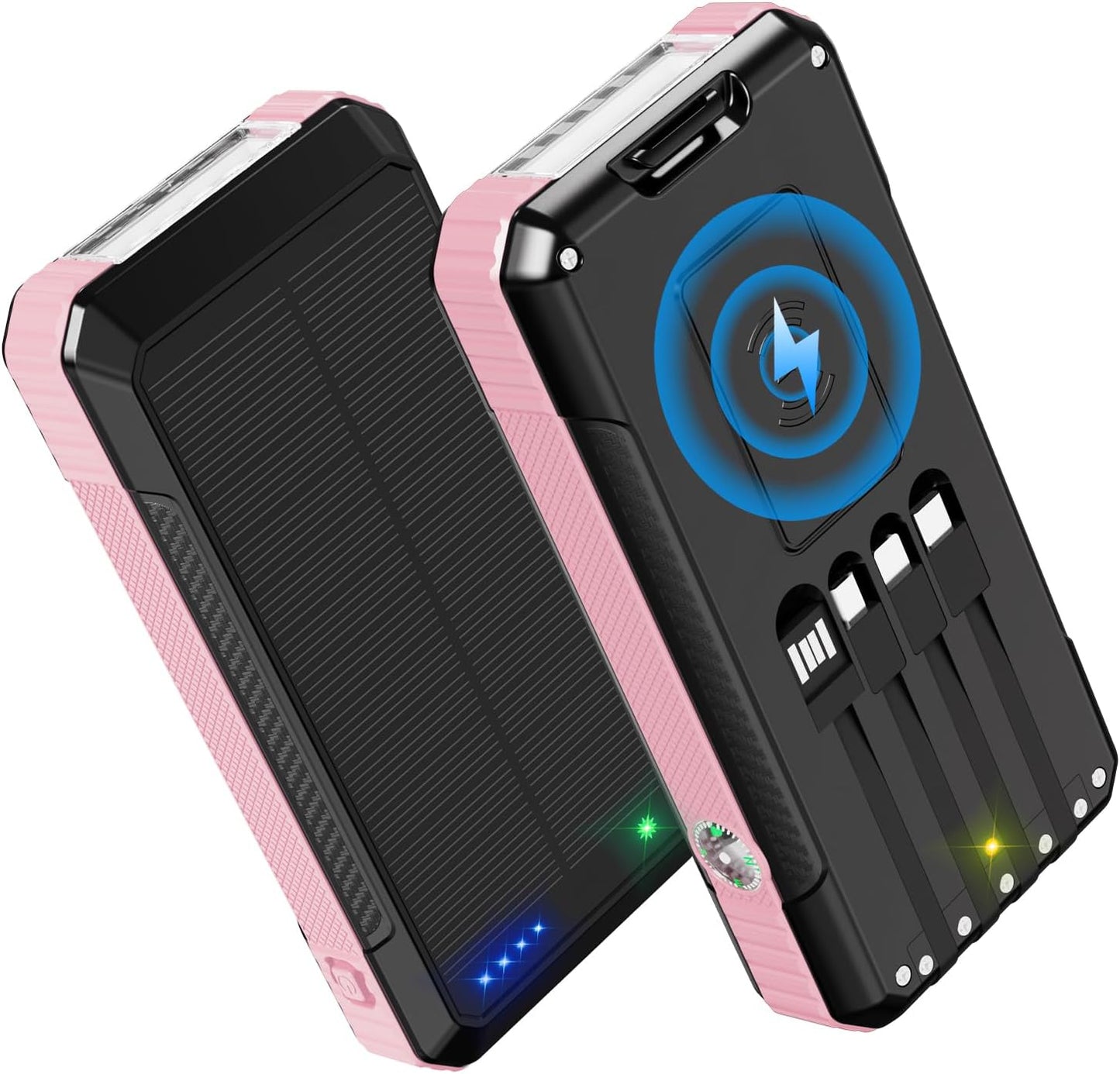 FCJZX Banco de energía solar de 49800 mAh, cargador portátil con 4...
