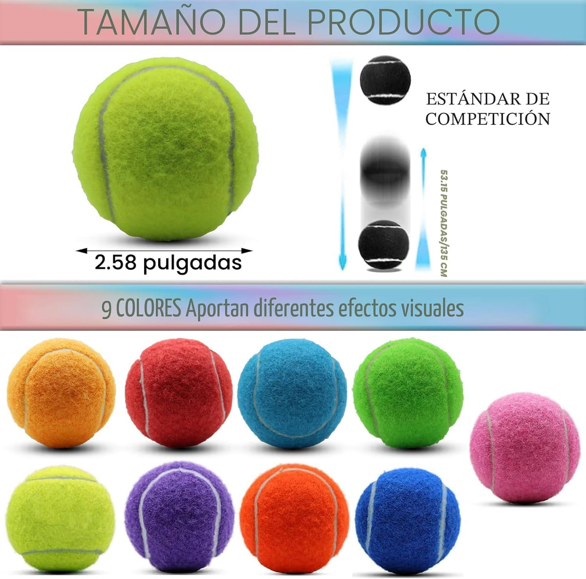 Pelota de tenis SHYUJAJIE, paquete de 20 pelotas de práctica a gran...
