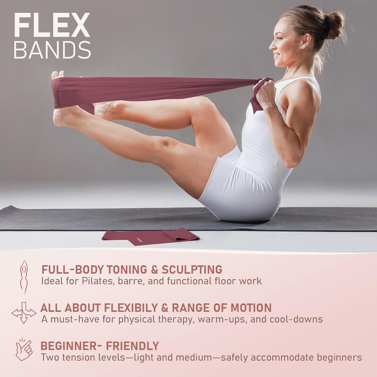 Kit de Pilates PhysKcal, anillo de pilates de 15 pulgadas con 1 bol...