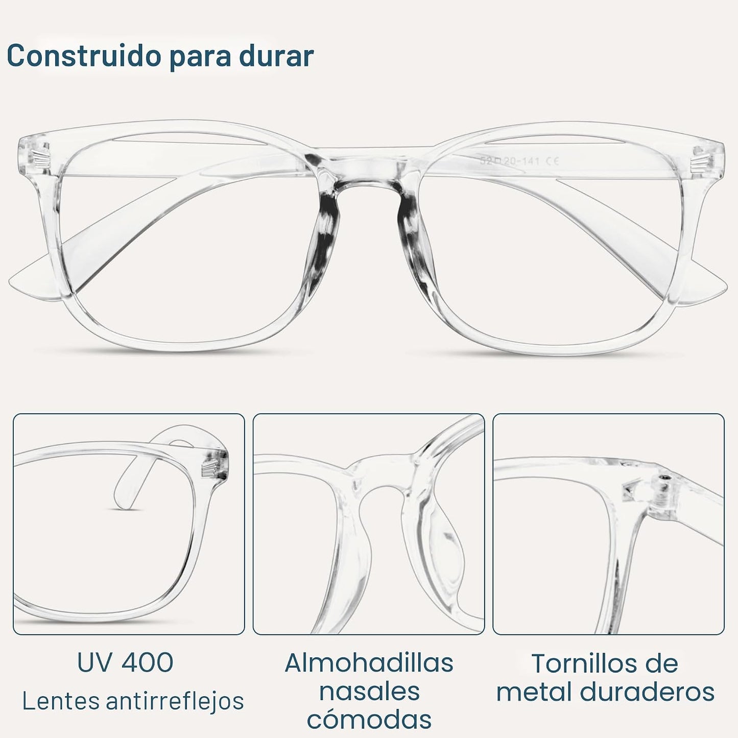 Gaoye Marcos de gafas para hombres – Gafas cuadradas con bloqueo de...