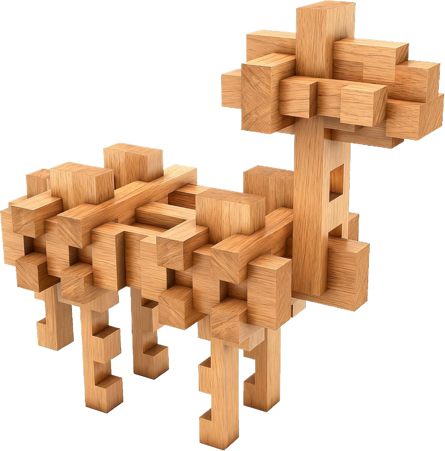 Bloques de construcción de madera STEM Toy Camel \u2013 Más de 15 f...