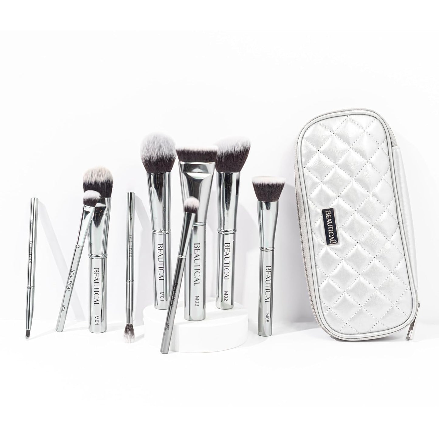 BEAUTICAL Juego de brochas de maquillaje profesional \u2013 9 broch...