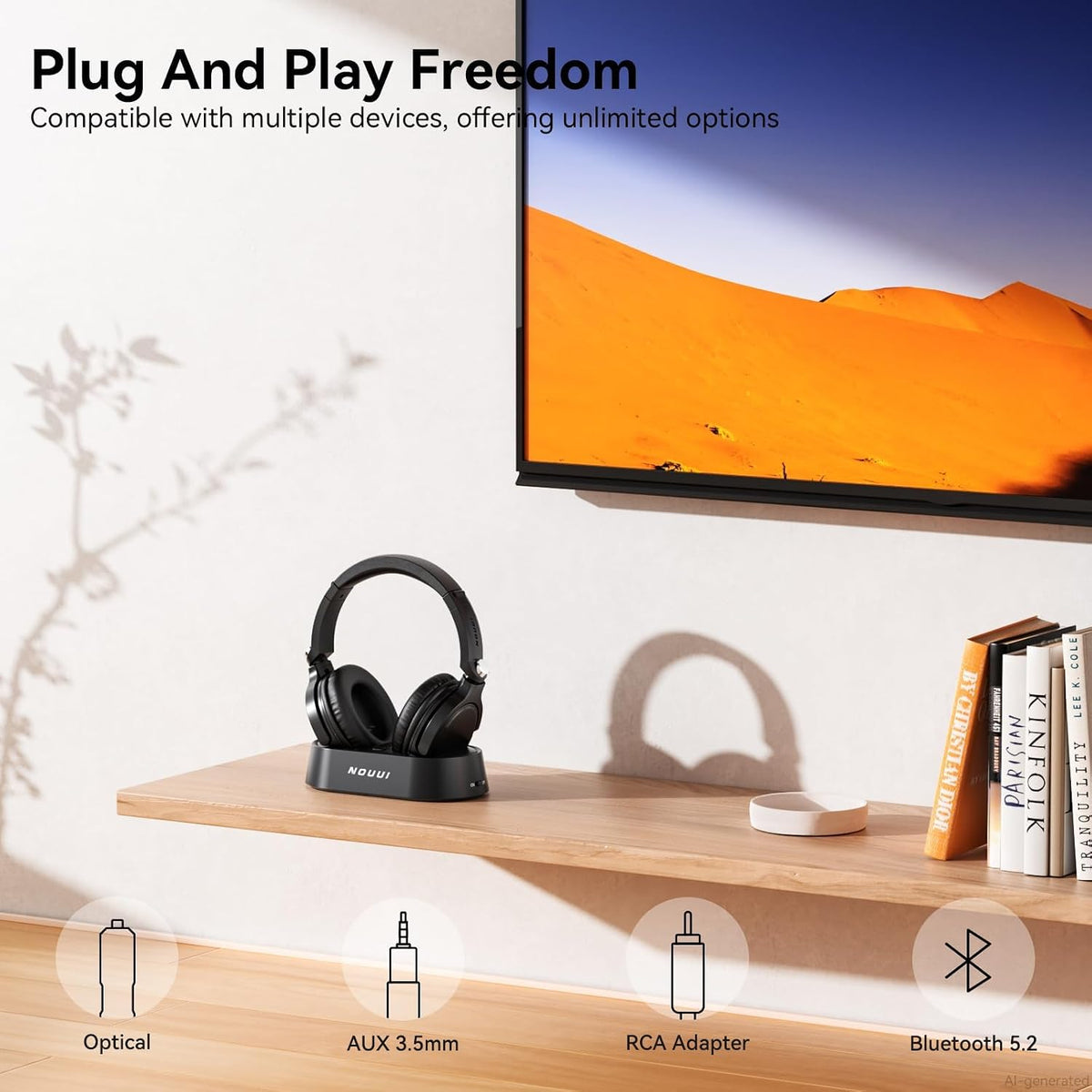 Auriculares inalámbricos para ver televisión, auriculares inalámbri...