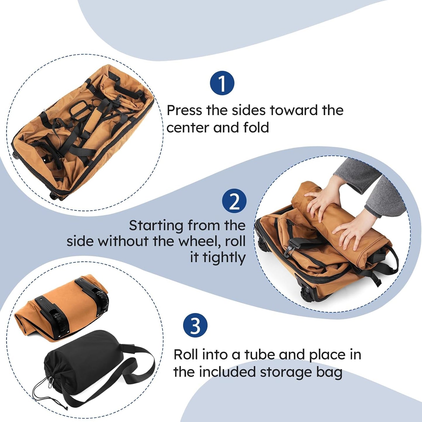 Vrtisa - Bolsa de viaje plegable de 110L expandible a 140L de 32...