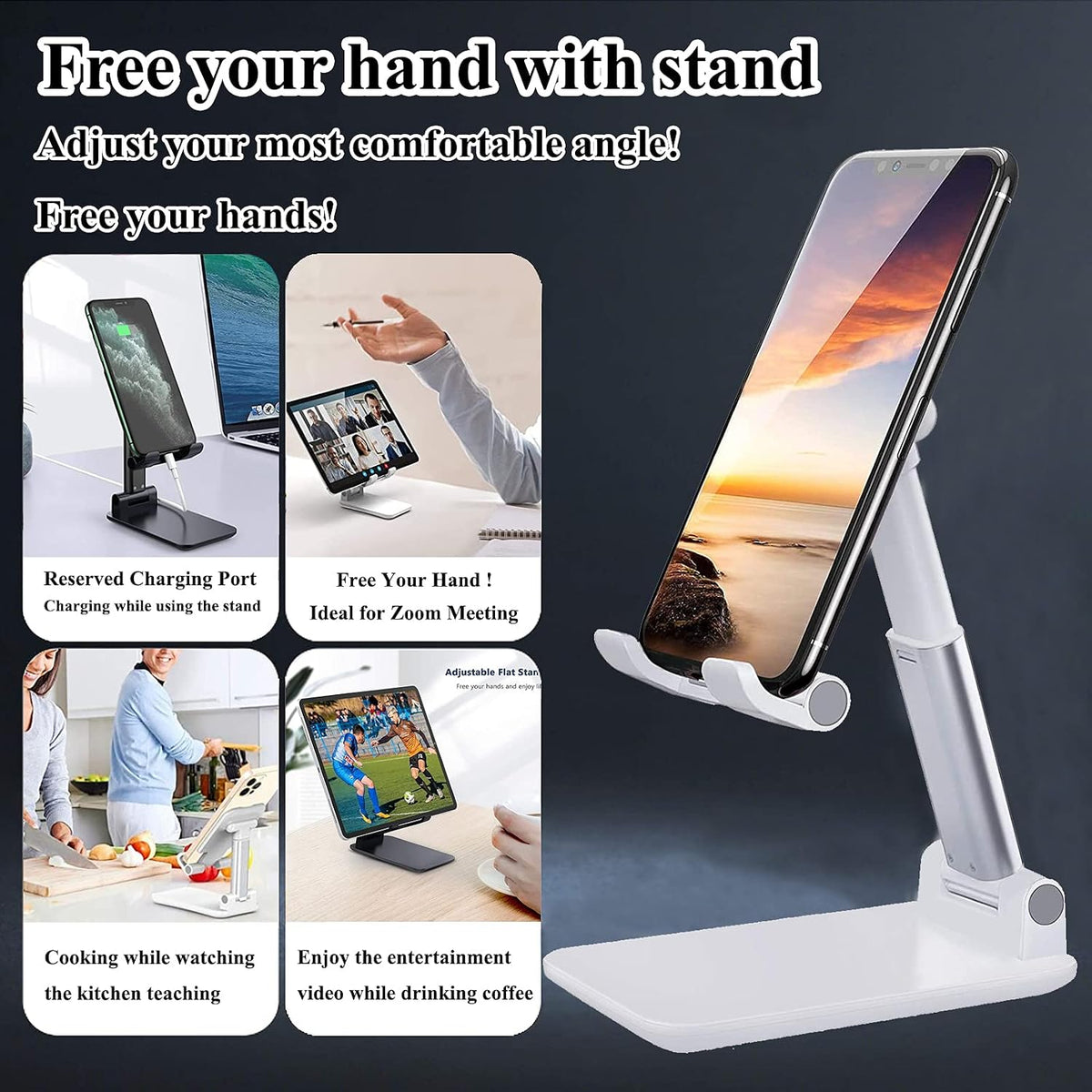 Meetuo 2 piezas de soporte para teléfono celular, soporte para telé...