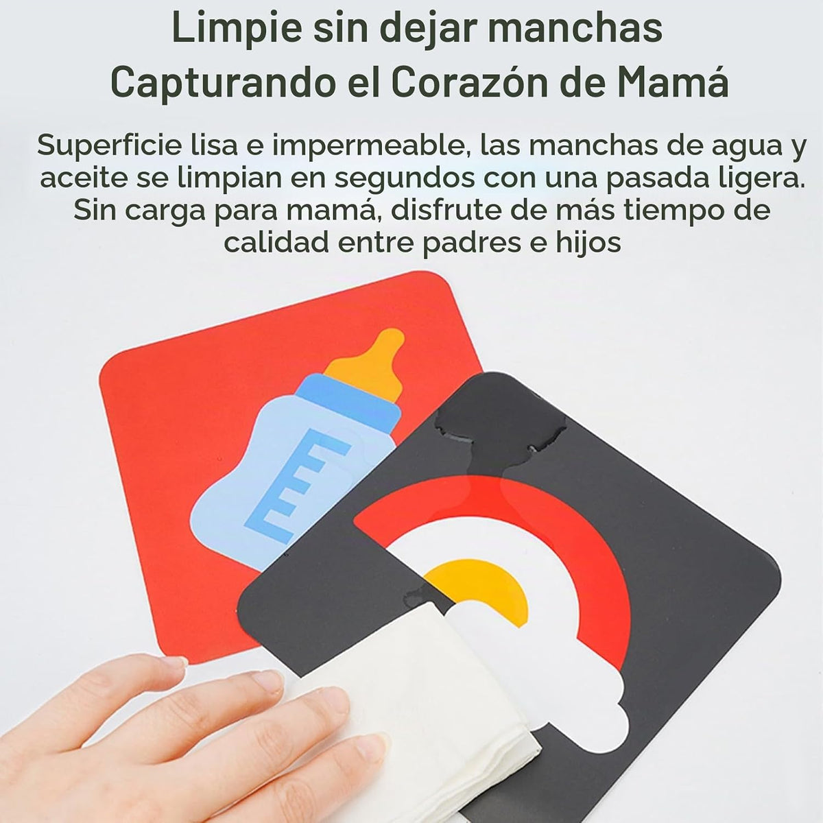 BARMACO Tarjetas de aprendizaje blancas y negras de las PC del alto...