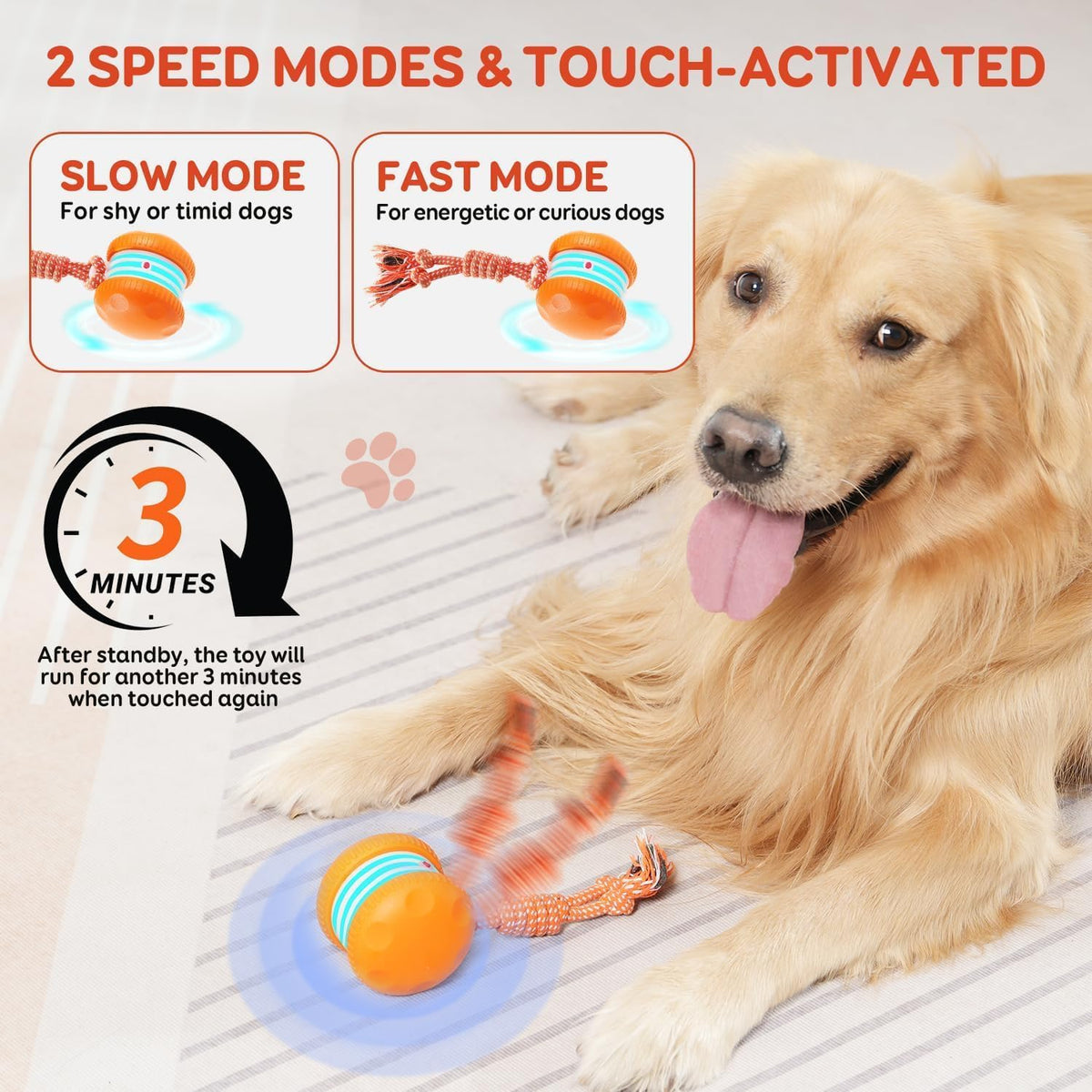 QGI Pelota interactiva para perros, juguete eléctrico para perros m...