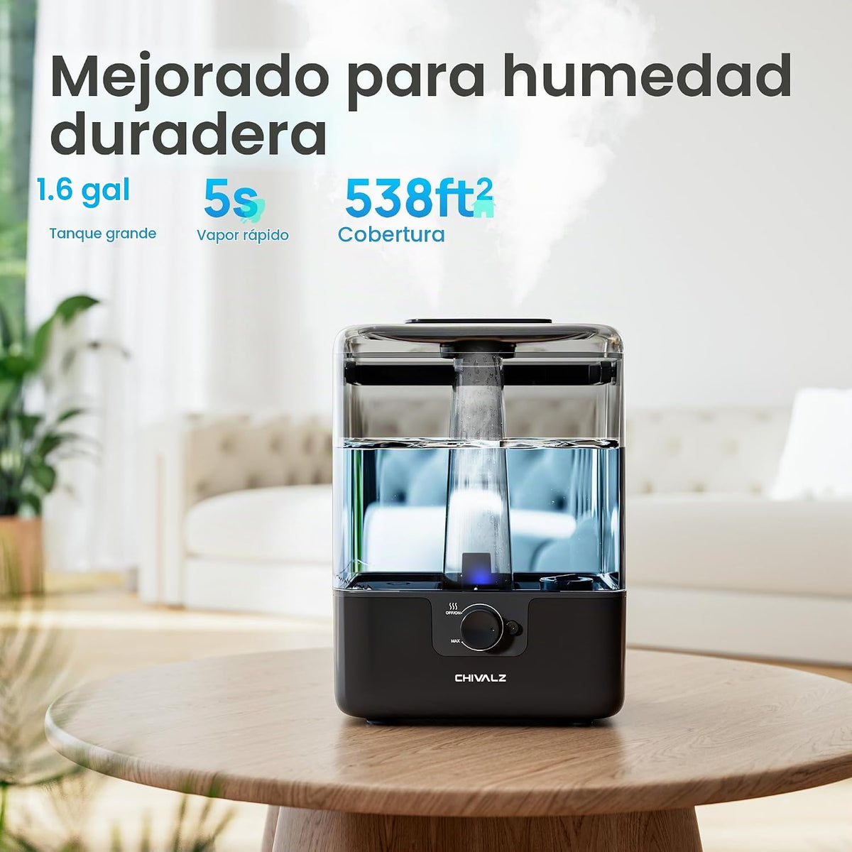 CHIVALZ Humidificadores para dormitorio habitación grande, humidifi...