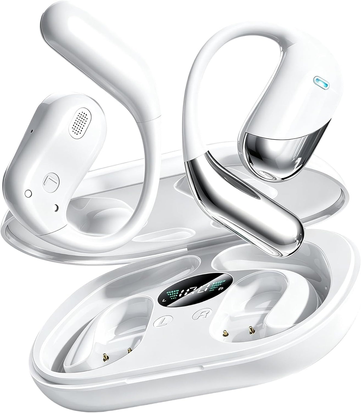 Auriculares inalámbricos de oreja abierta Bluetooth 5.8 Pearl Ivory...