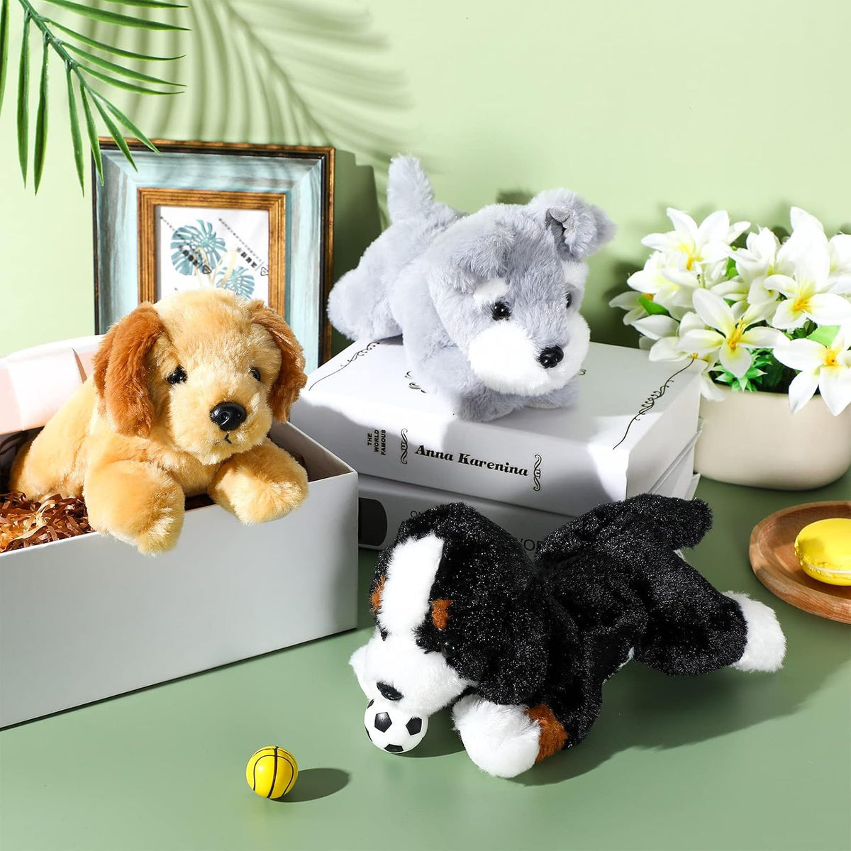Skylety - 3 piezas de peluche para perro, perro de montaña, Schnauz...
