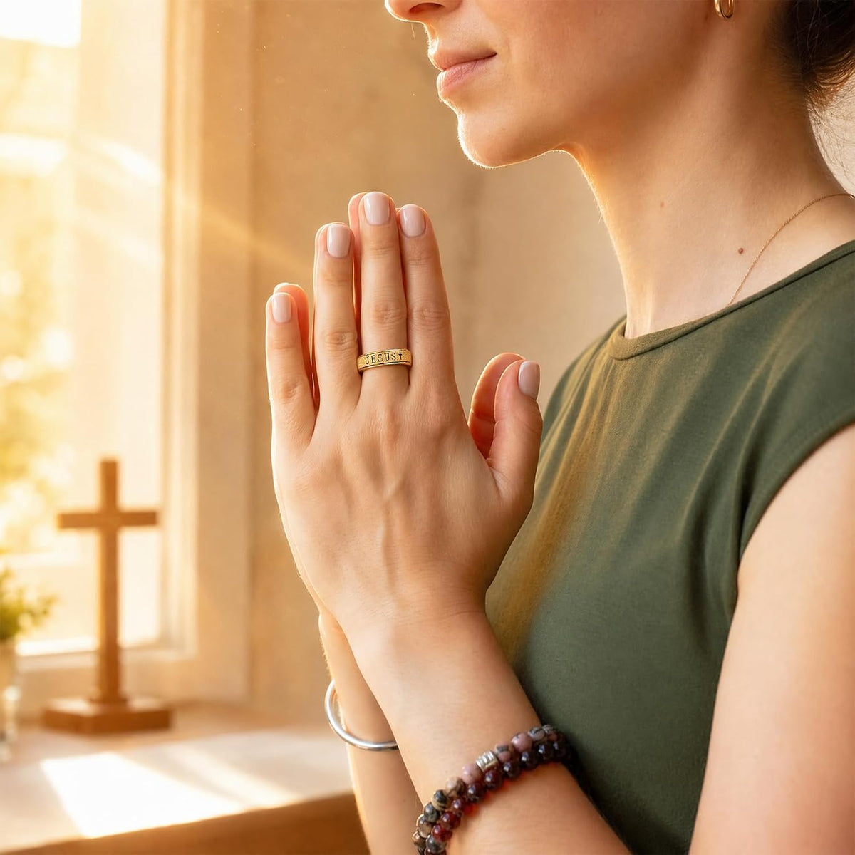 Anillo de ansiedad giratorio para mujeres: juguetes para jugar con...