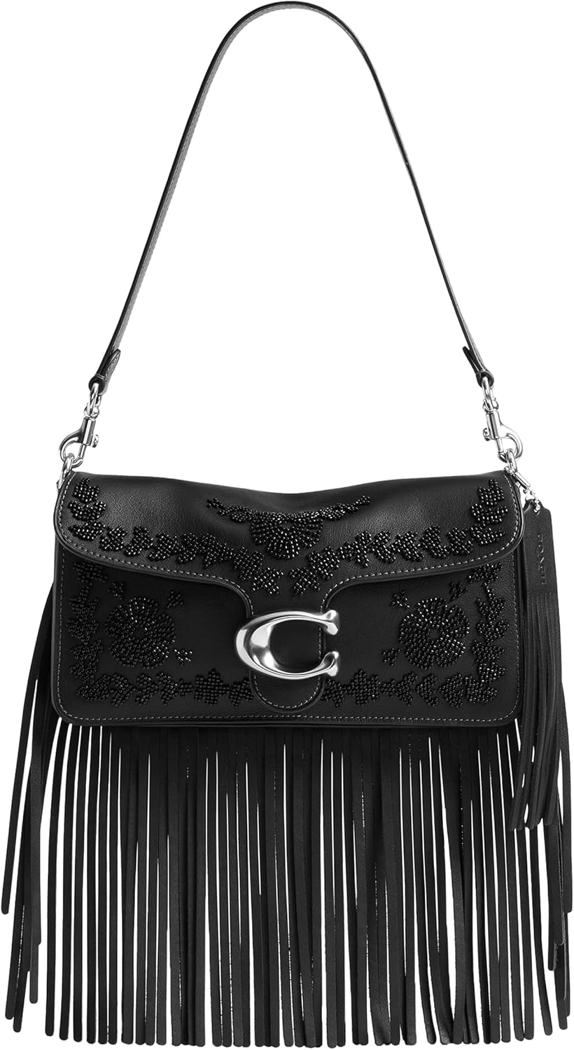 Coach Bolso de hombro atigrado serpiente con cuentas para mujer