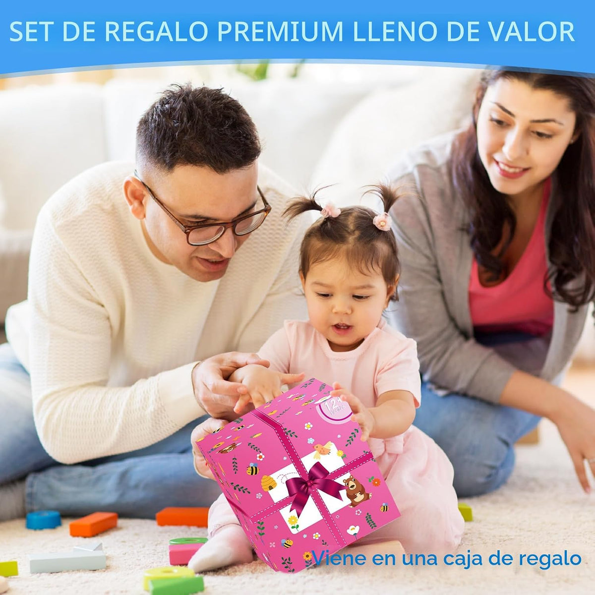 Cubo de Actividades de Madera | Juguetes Montessori para Niños Pequ...