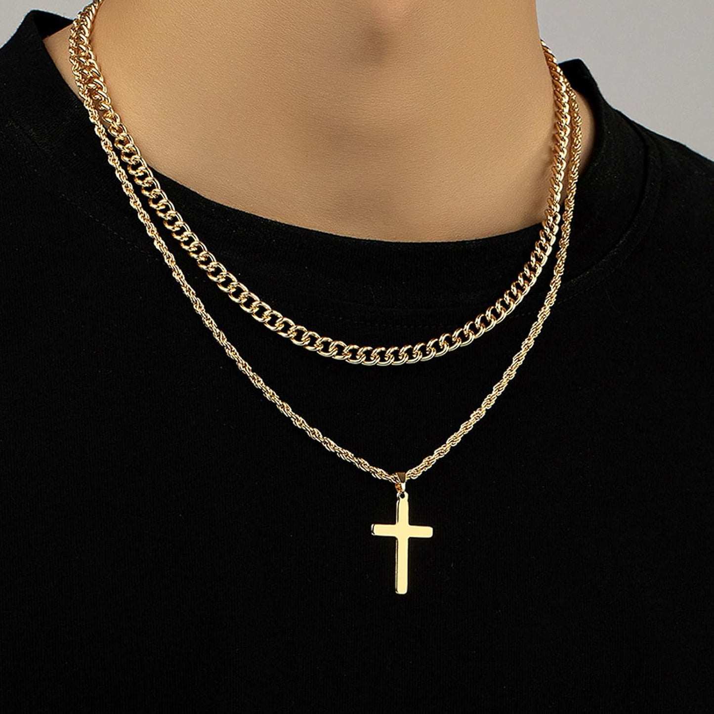 NEWITIN Juego de 15 piezas de joyería de plata para hombre, acero i...