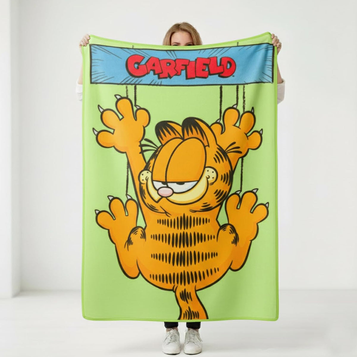 Silver Buffalo Garfield Hanging On - Manta de forro polar de 45 x 6...